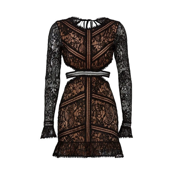For Love And Lemons Emerie Cut Out Dress In Black - Picture 5 of 13